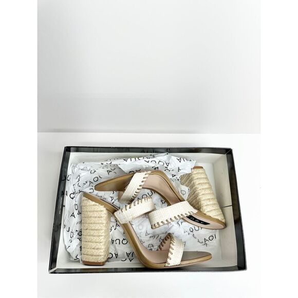 AQUA Sandals Woven Casual Espadrille Block Heel Size 9.5B NEW - Picture 10 of 10